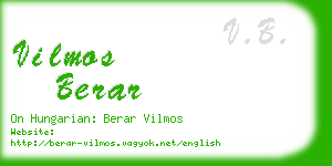 vilmos berar business card